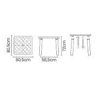 Mesa Tramontina Sancho 80X80cm Em Polipropileno Amarelo - 2