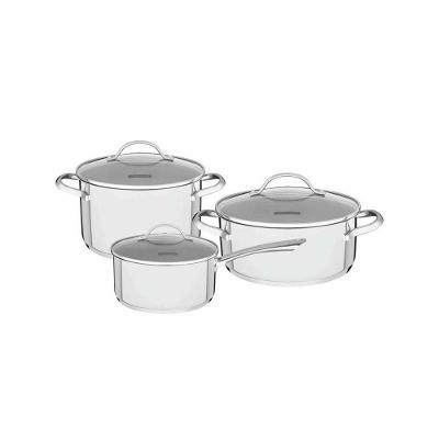 Jogo De Panelas Aço Inox 3 Pç. Tramontina