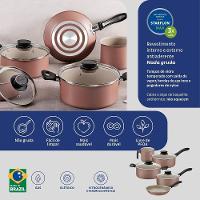 Jogo De Panelas Tramontina Linz Em Alumínio Antiaderente Starflon Max Mocaccino 5 Peças Tramontina - 6
