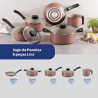 Jogo De Panelas Tramontina Linz Em Alumínio Antiaderente Starflon Max Mocaccino 5 Peças Tramontina - 7