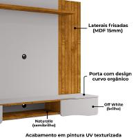 Painel Suspenso Tv 65 Pol 177 Cm Buzios Bechara Naturalle Off White - 5