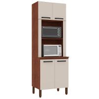 Paneleiro Duplo Forno Sem Gaveteiro Lapis Nogueira Off White - 3