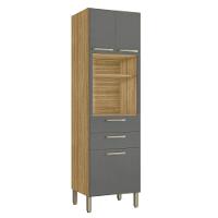 Paneleiro Micro 2 Gaveteiro Lapis Freijó Gris - 2