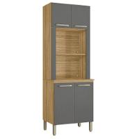 Paneleiro Duplo Forno Sem Gaveteiro Ametista Freijó Gris - 2