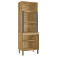 Paneleiro Duplo Forno Sem Gaveteiro Ametista Freijó Gris - 4