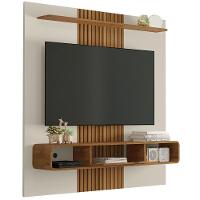 Painel Suspenso Tv 65 Pol 159 Cm Lisboa Bechara Off White Naturalle