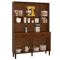 Kit Cozinha 8 Portas E Gavetas Savona Ripado / Off White / Nogueira - 4