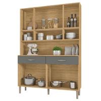 Kit Cozinha 8 Portas E Gavetas Golden Freijó / Gris - 4