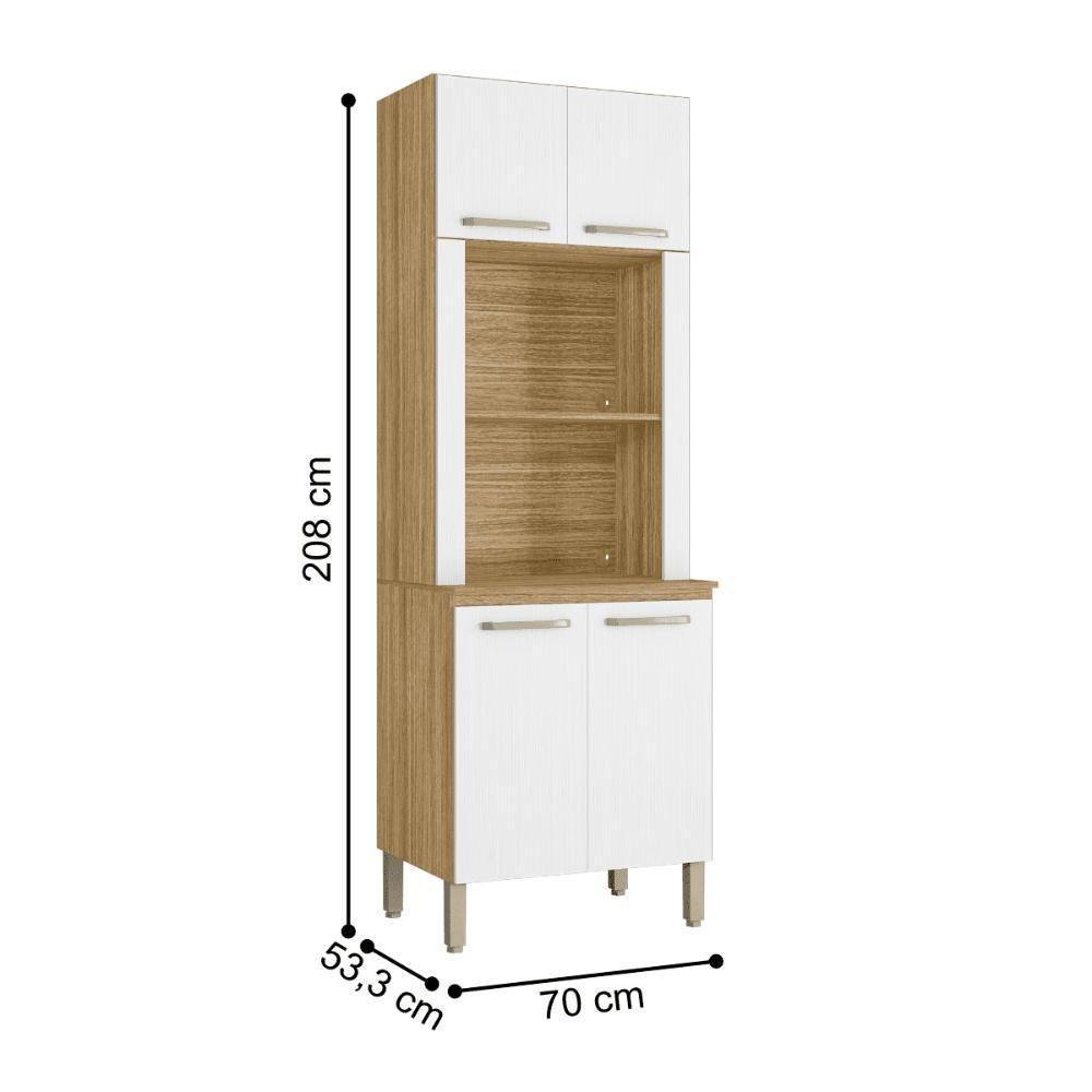 Paneleiro Duplo Forno Sem Gaveteiro Ametista Freijó Supremo - 3
