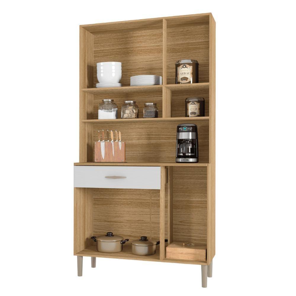 Kit Cozinha 6 Portas E Gaveta Savona Freijó / Supremo - 4