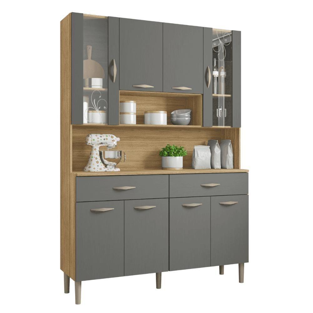 Kit Cozinha 8 Portas E Gavetas Golden Freijó / Gris - 2