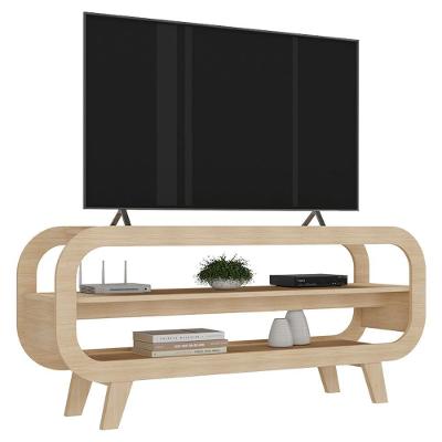 Rack Bancada Para Tv 42 Pol 122 Cm Mdf Naturale Arly Naturale