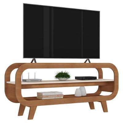 Rack Bancada Para Tv 42 Pol 122 Cm Mdf Cinamomo Off White Arly Cinamomo Off White