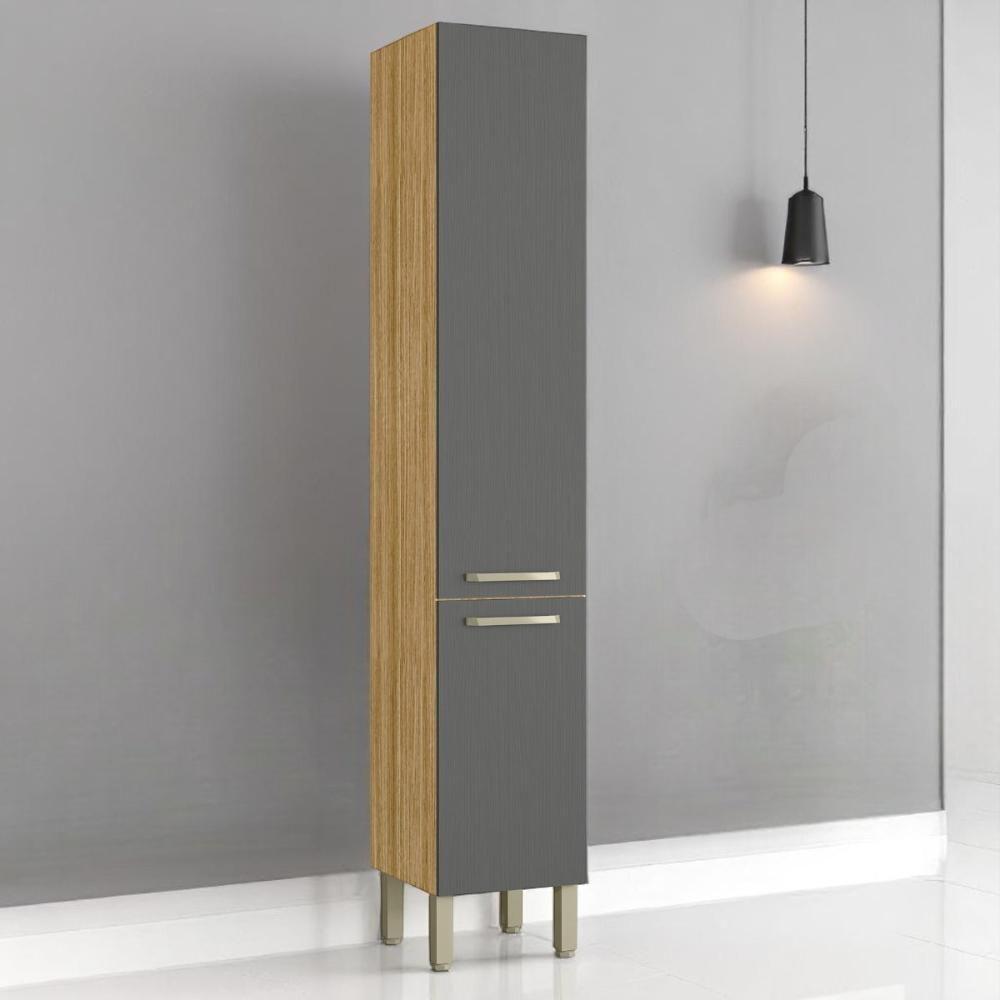 Paneleiro Simples C/ 2 Portas Ametista Freijó Gris - 1