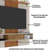Painel Suspenso Tv 65 Pol 159 Cm Lisboa Bechara Off White Cinamomo - 5