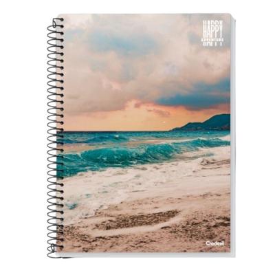 Caderno Espiral Universitário 1 Matéria 96 Folhas Capa Dura Happy Adventure Credeal Estampa 1