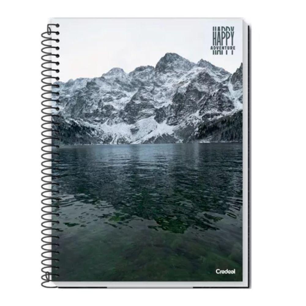 Caderno Espiral Universitário 1 Matéria 96 Folhas Capa Dura Happy Adventure Credeal Estampa 3 - 1