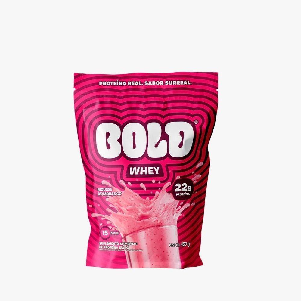 Bold Whey Refil 450g Sabor Mousse De Morango - 1
