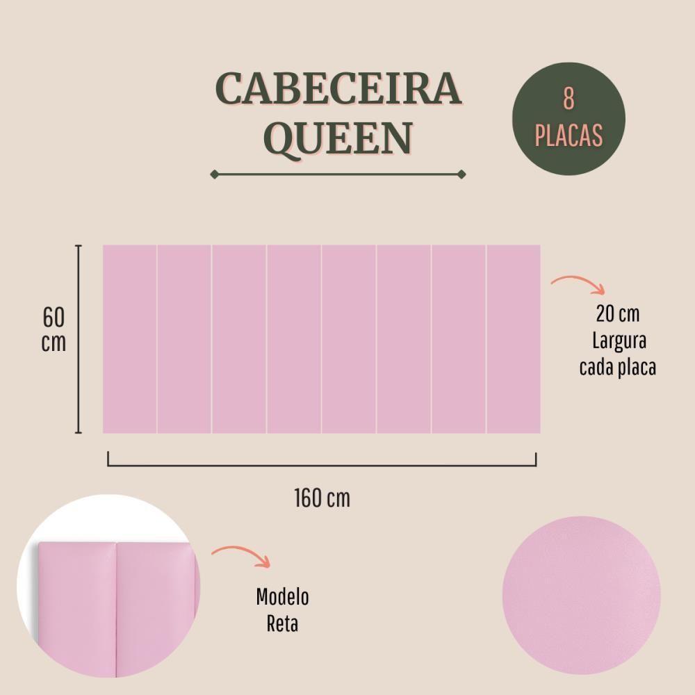Cabeceira Modulada Adesiva Estofada Queen - Kit 8 Placas - 2