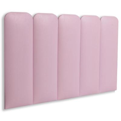 Cabeceira Solteiro Kit 5 Placas Modelo Arredondada - Courino Rosa