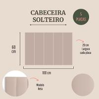 Cabeceira Modulada Adesiva Estofada Solteiro - Kit 5 Placas - 2