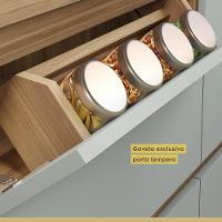 Balcão 1 Porta Basculante 4 Gavetas 120cm 100% Mdf Rainha Nature/verde - 8