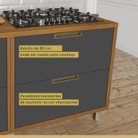 Balcão Para Cozinha 1 Porta 1 Gaveta Imperatriz Nesher Móveis Freijó/grafite - 2