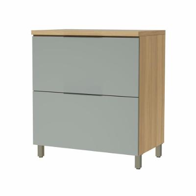 Balcão 1 Porta 1 Gaveta Marquesa 80cm 100% Mdf Móveis Nesher Nature/verde