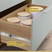 Balcão 1 Porta 1 Gaveta Marquesa 80cm 100% Mdf Móveis Nesher Nature/verde - 5