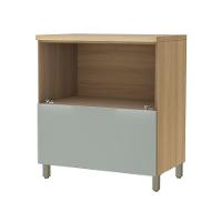 Balcão 1 Porta 1 Gaveta Marquesa 80cm 100% Mdf Móveis Nesher Nature/verde - 6