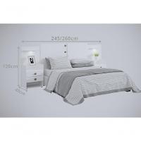 Cabeceira Casal-queen 1,40-1,60m Rubi Extensível Com 2 Mesas De Cabeceira - D Doro - 2