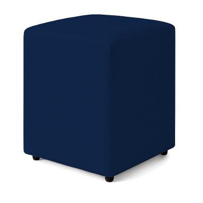 Puff Quadrado Decorativo Sienna Veludo - 7 Decor Azul Marinho