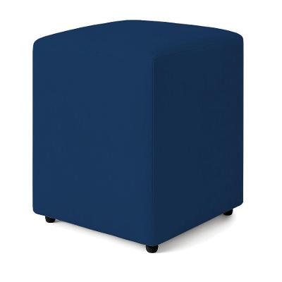 Puff Quadrado Decorativo Sienna Veludo - 7 Decor Azul Royal