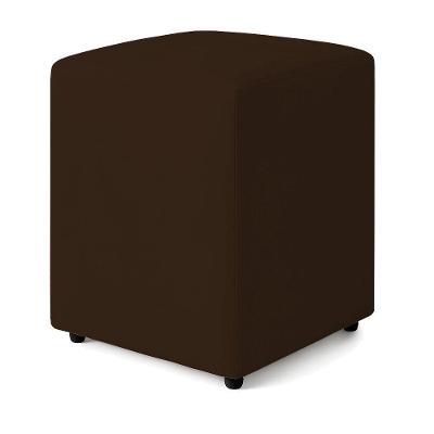 Puff Quadrado Decorativo Sienna Veludo - 7 Decor Marrom