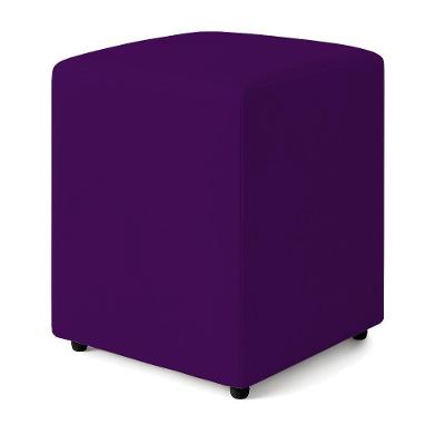 Puff Quadrado Decorativo Sienna Boucle - 7 Decor Roxo