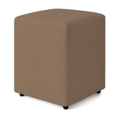 Puff Quadrado Decorativo Sienna Boucle - 7 Decor Cappuccino