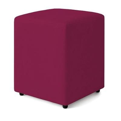 Puff Quadrado Decorativo Sienna Boucle - 7 Decor Pink