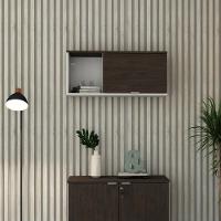 Armário Aéreo Com nicho E Porta Basculante 35x80x35cm Wlnp80 Com terracota