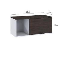 Armário Aéreo Com nicho E Porta Basculante 35x80x35cm Wlnp80 Com terracota - 6