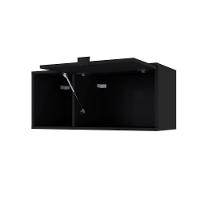 Armário Aéreo Com nicho E Porta Basculante 35x80x35cm Wlnp80 Preto Tx - 5