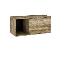 Armário Aéreo Com nicho E Porta Basculante 35x80x35cm Wlnp80 Carvalho - Preto - 1