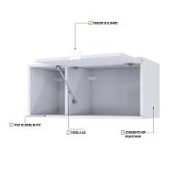Armário Aéreo Com nicho E Porta Basculante 35x80x35cm Wlnp80 Branco Tx - 3