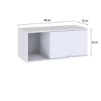 Armário Aéreo Com nicho E Porta Basculante 35x80x35cm Wlnp80 Branco Tx - 6