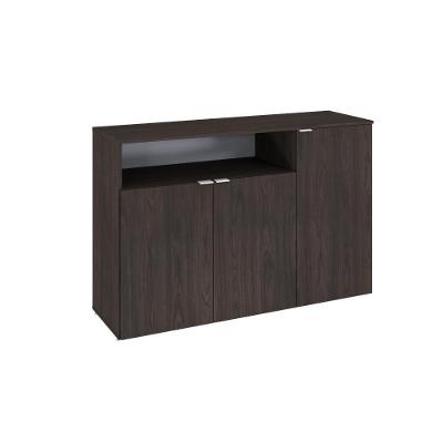 Armário Aparador Com 03 Portas E Nicho 89,5x135x42cm Wlap135 Terracota - Branco
