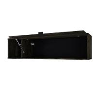 Armário Aéreo Com nicho E Porta Basculante 35x135x35cm Wlnp135 Carvalho Dark - Preto - 5