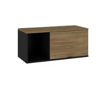 Armário Aéreo Com nicho E Porta Basculante 35x80x35cm Wlnp80 Preto Tx Com vermont Oak - 1