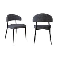 2 Unidades Cadeira Bless Fixa C/4 Pés 53 X 55 X 78cm. Lautrec Grafite Lautrec Grafite - 1