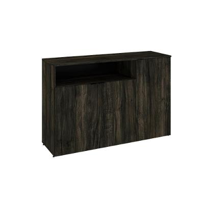 Armário Aparador Com 03 Portas E Nicho 89,5x135x42cm Wlap135 Carvalho Dark - Preto