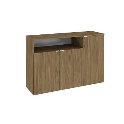 Armário Aparador Com 03 Portas E Nicho 89,5x135x42cm Wlap135 Vermont Oak - Branco