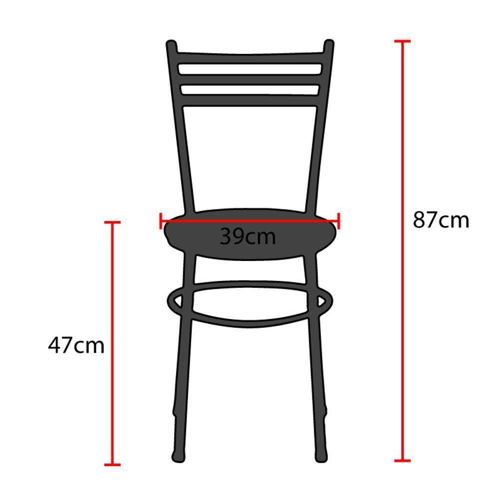 Conjunto 4 Cadeiras Epóxi Branca Para Cozinha Assento Estampado Floral Areia - 6